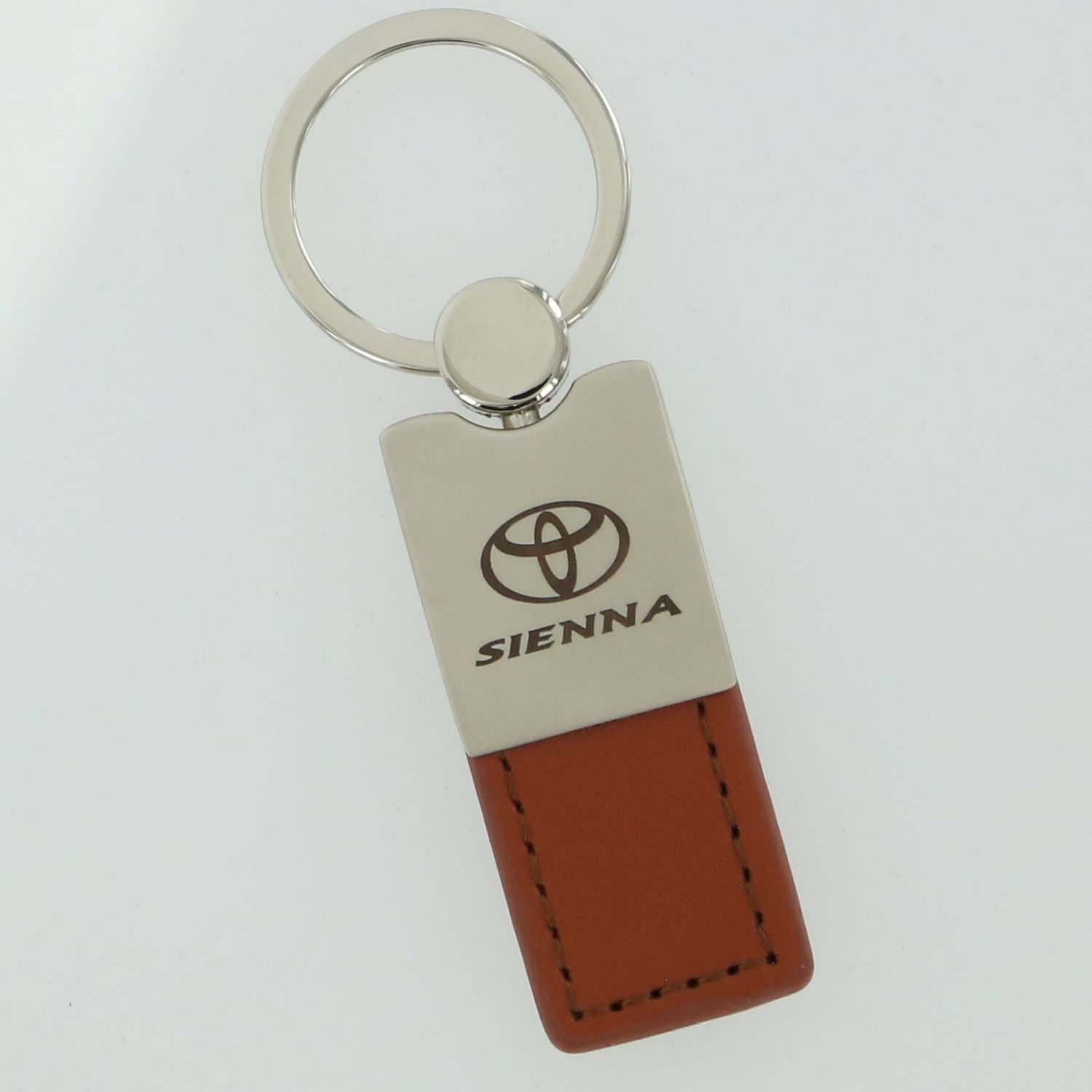 Toyota Sienna Leather Key Ring (Brown) - Custom Werks