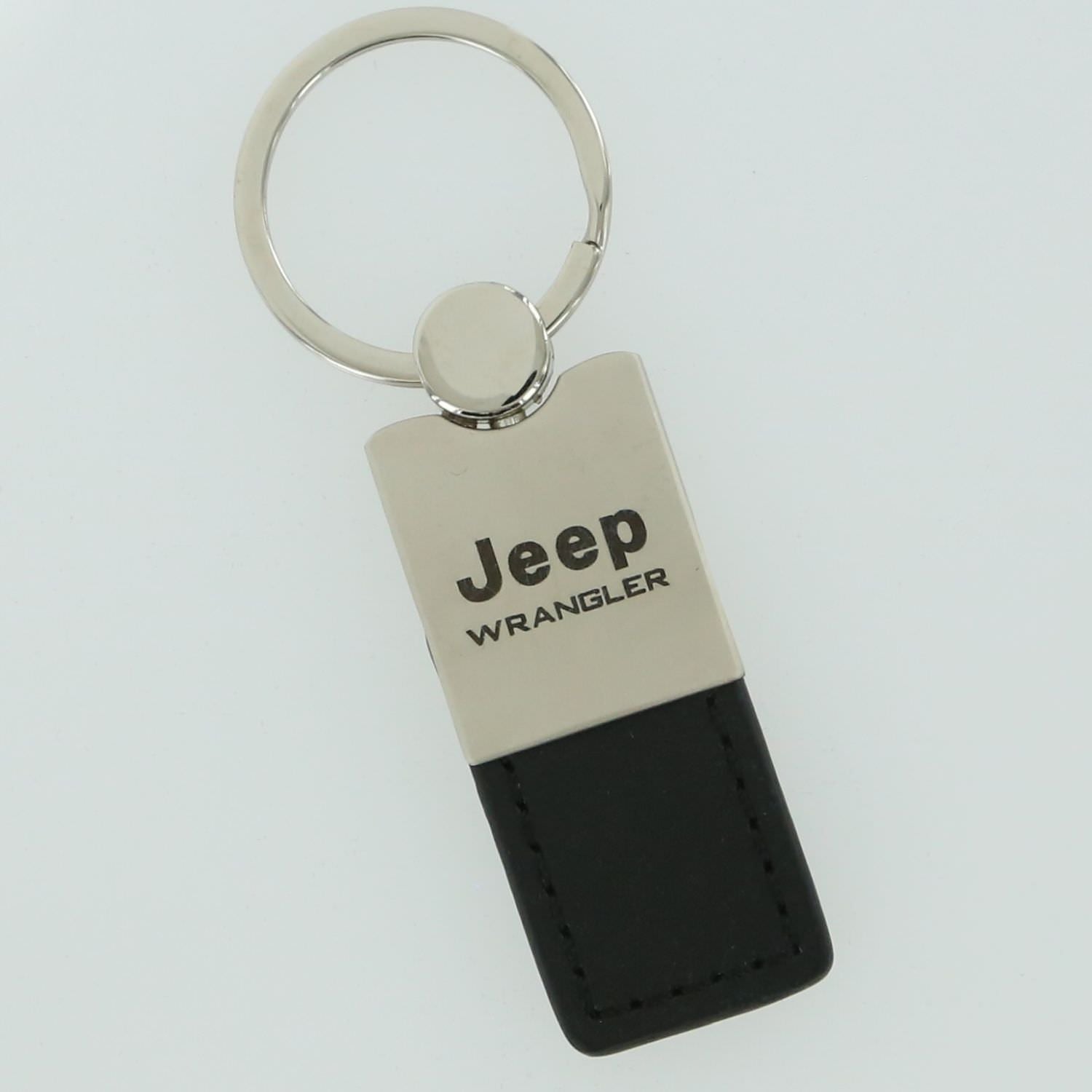 Jeep Wrangler Leather Key Ring (Black) - Custom Werks