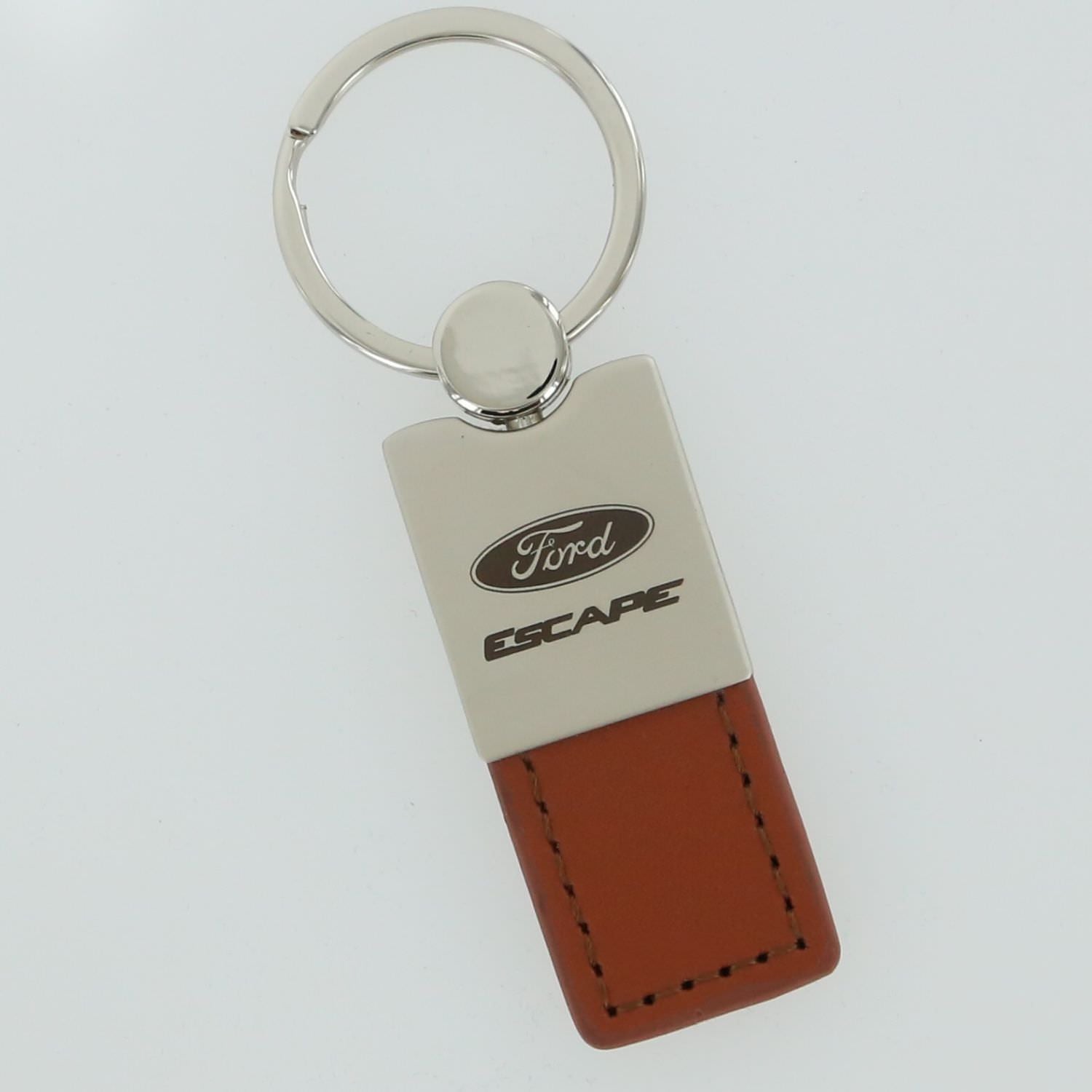 Ford Escape Leather Key Ring (Brown) - Custom Werks
