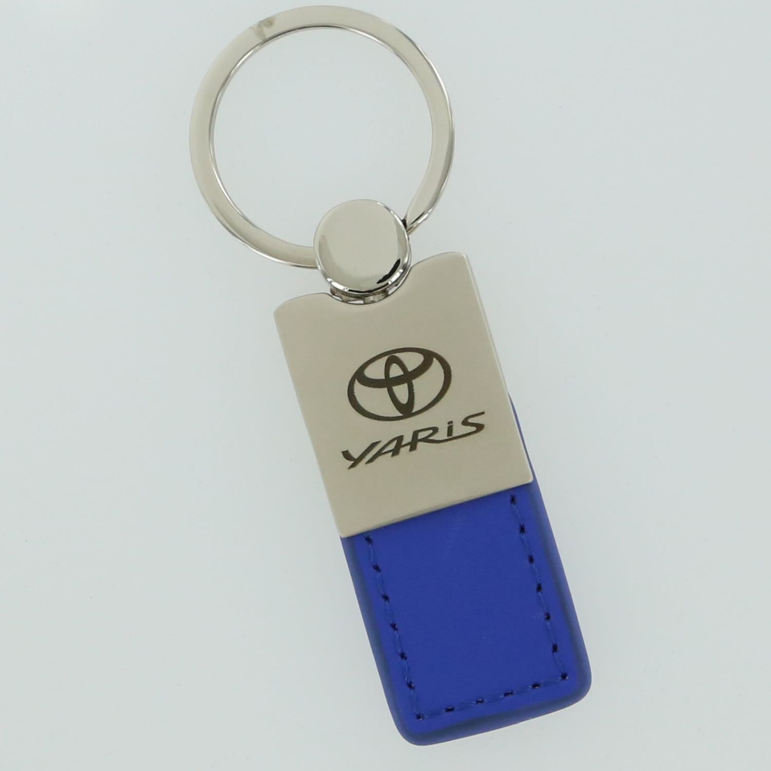 Toyota Yaris Leather Key Ring (Blue) - Custom Werks