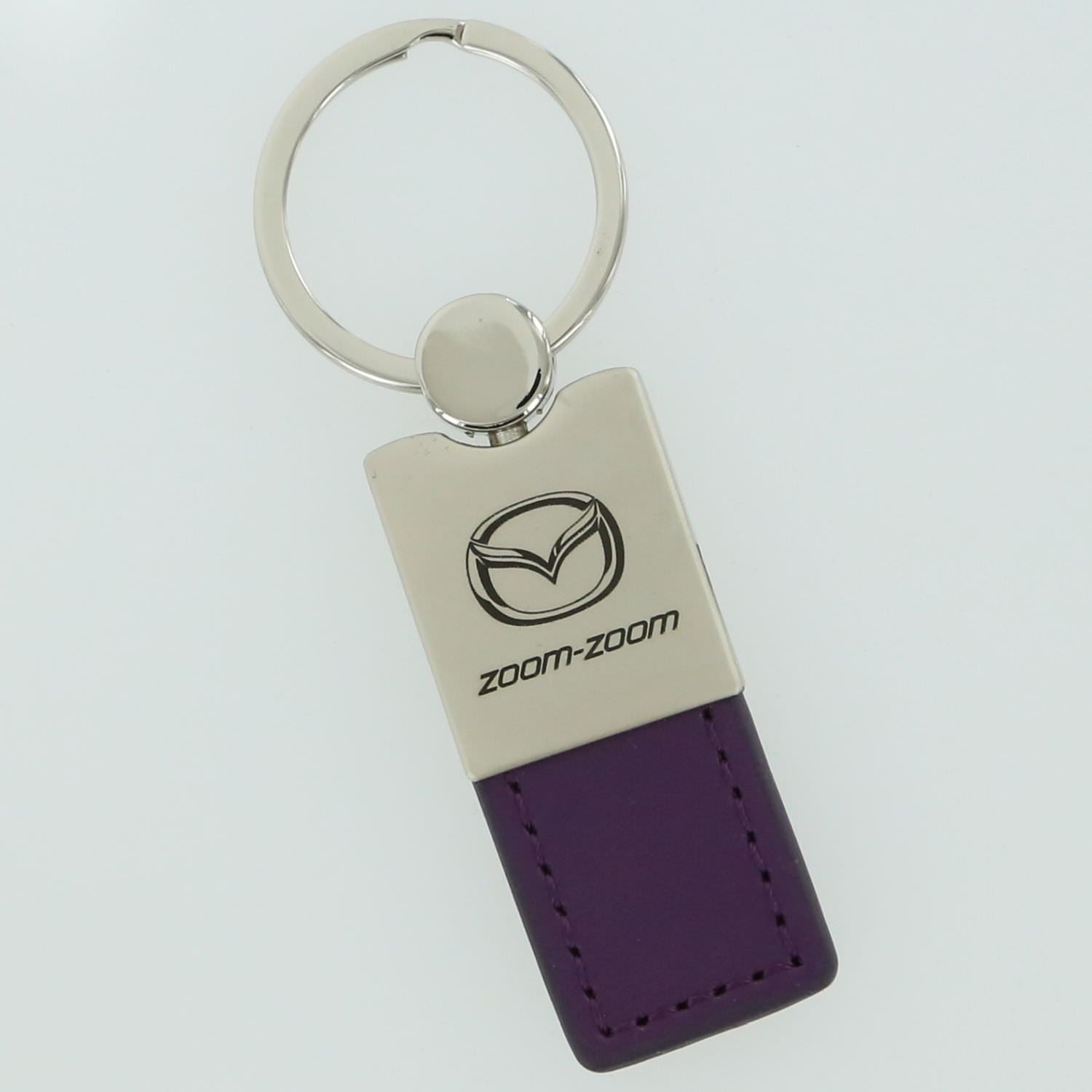 Mazda Zoom Zoom Leather Key Ring (Purple) - Custom Werks
