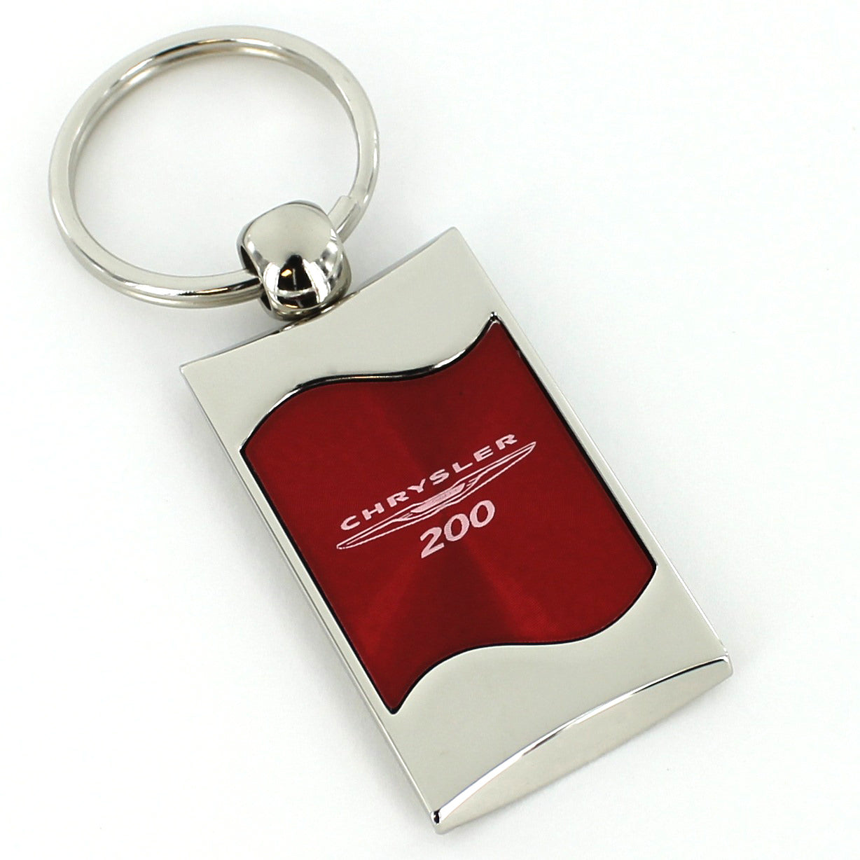 Chrysler 200 Spun Brushed Key Ring (Red) - Custom Werks