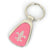FleurDeLis Tear Drop Key Ring (Pink)