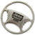 Jeep Grille Steering Wheel Keychain (Chrome)