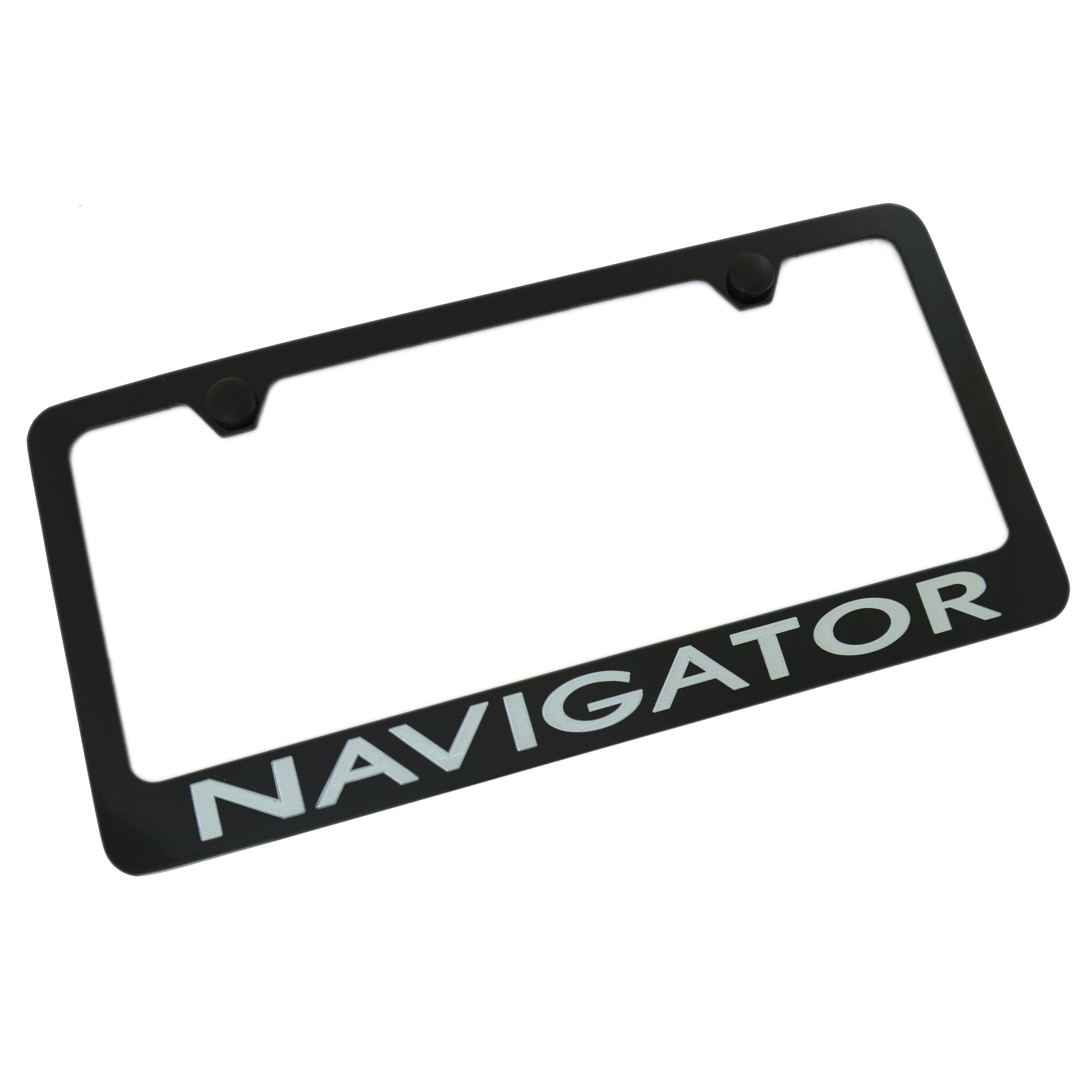 Lincoln Navigator Dual Logo License Plate Frame (Black) - Custom Werks