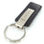 Lincoln Rectangular Leather Key Chain (Black) - Custom Werks