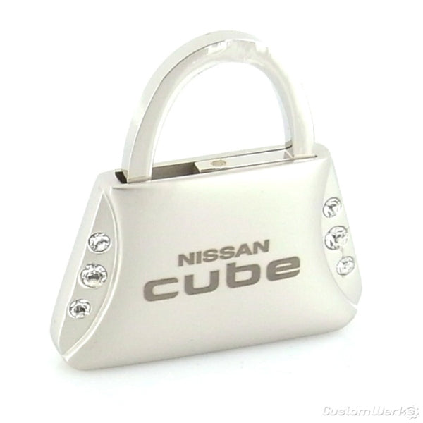 Nissan Cube Purse Shape Keychain (Chrome) - Custom Werks