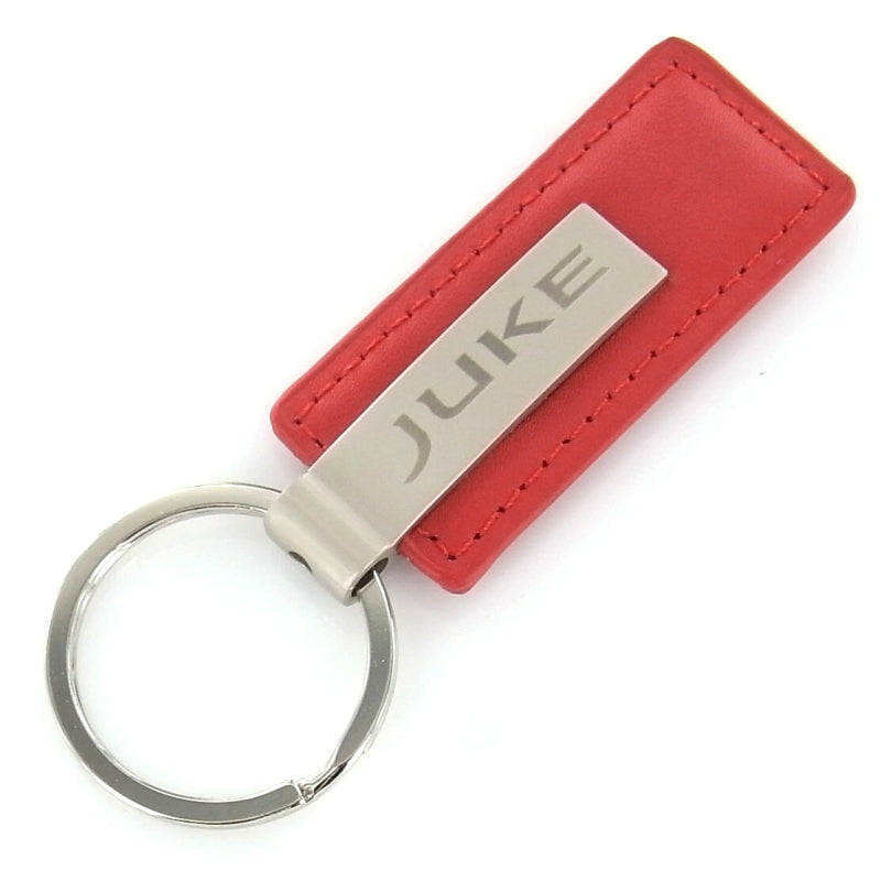 Nissan Juke Rectangularleather Key Chain (Red) - Custom Werks