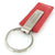 Nissan Xterra Rectangular Leather Key Chain (Red) - Custom Werks