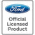 Ford FX4 Off Road Logo License Plate (Red On Carbon Black)