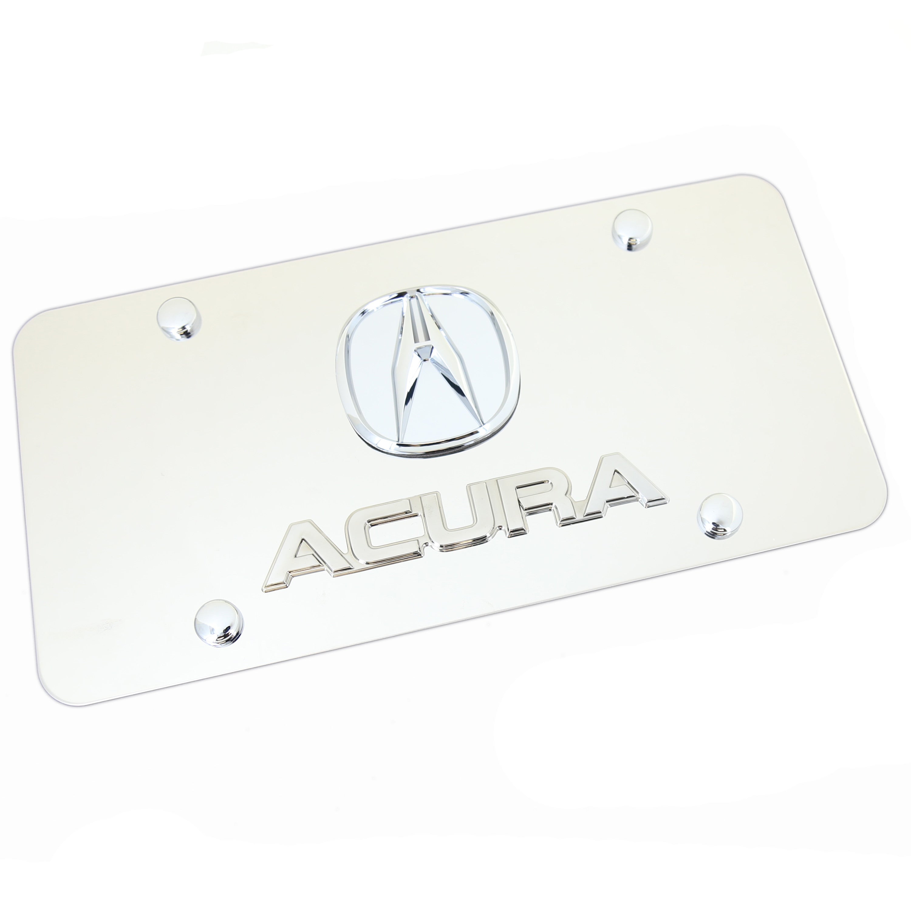 Acura Dual Logo Badge License Plate (Chrome) - Custom Werks