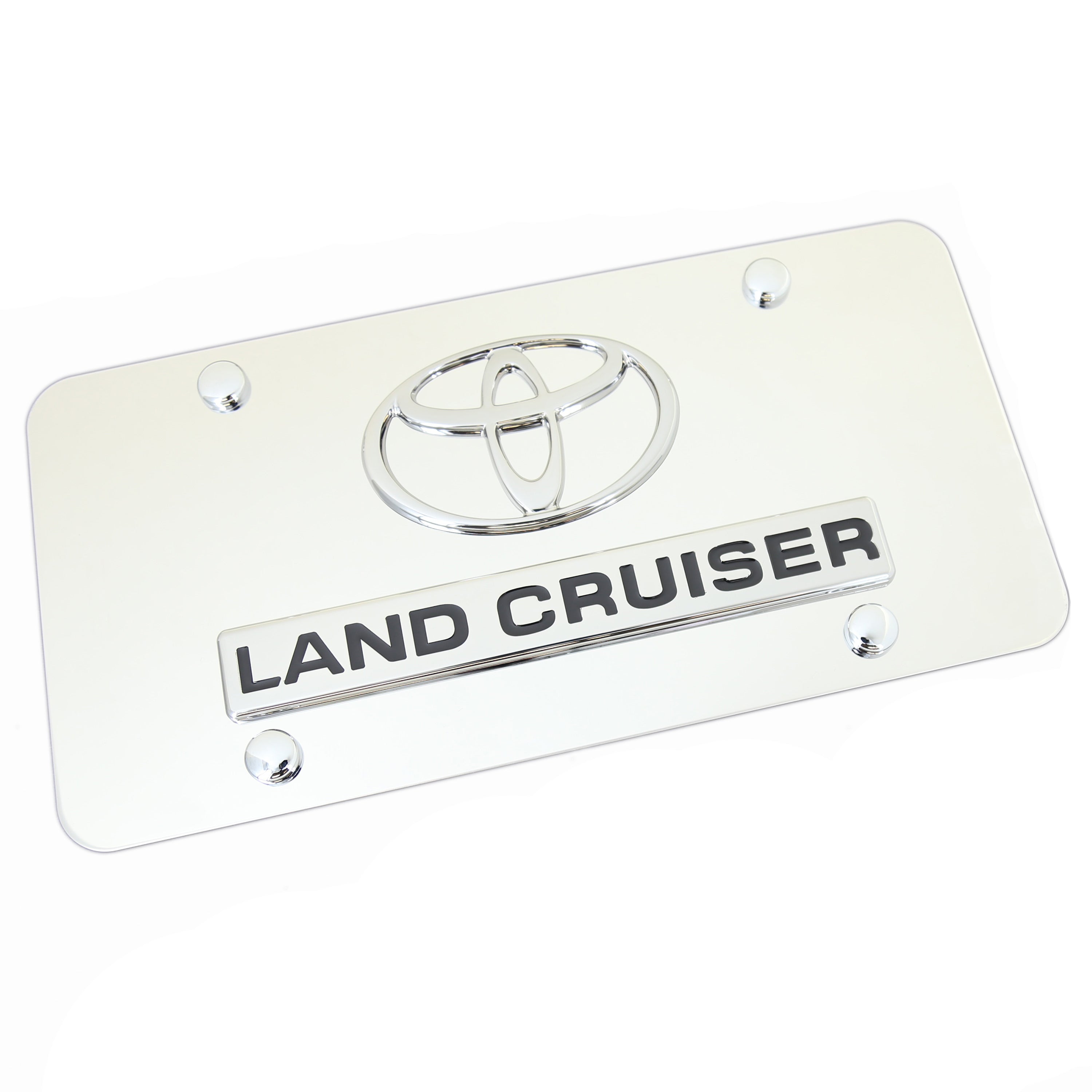 Toyota Dual Logo Land Cruiser License Plate (Chrome) - Custom Werks