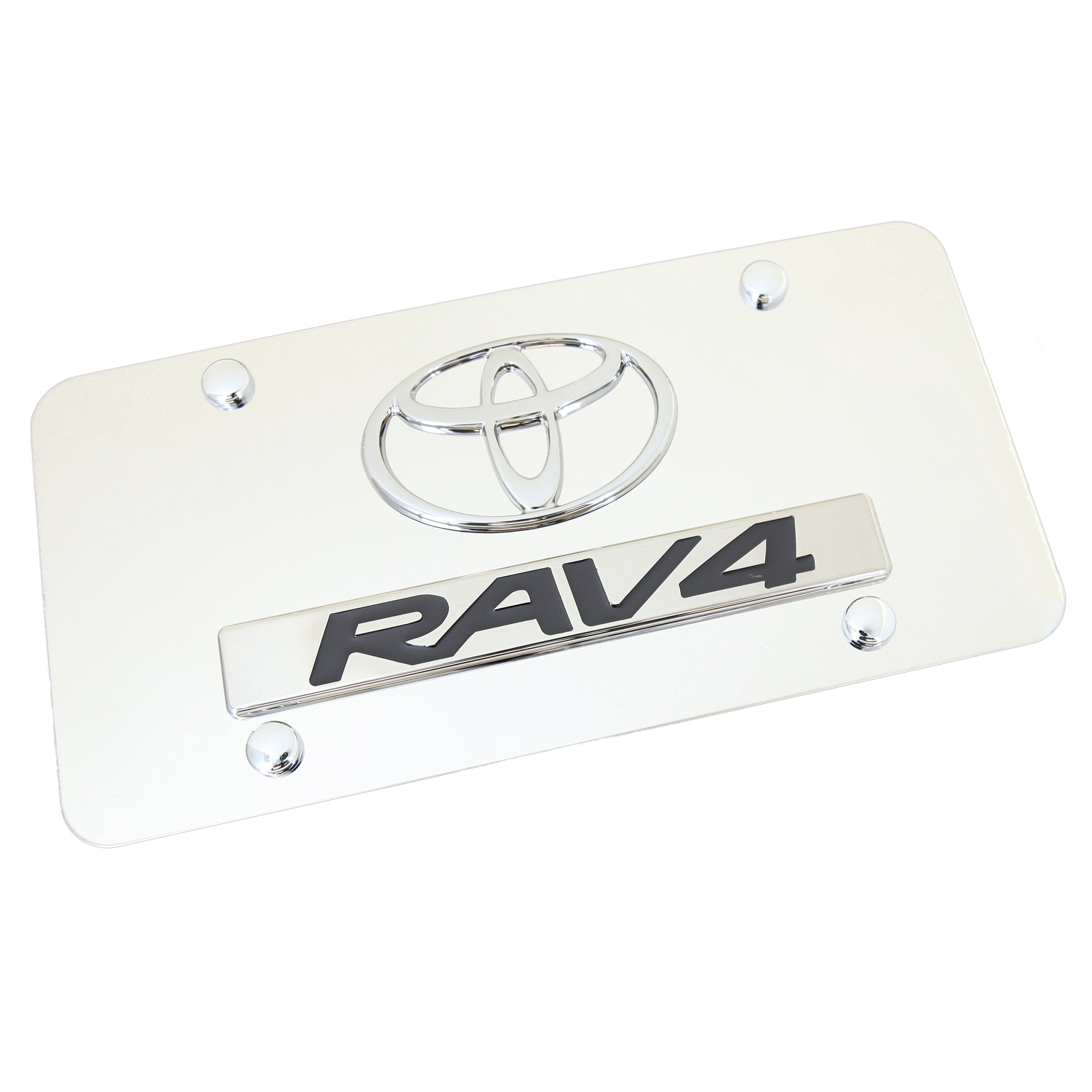 Toyota Dual Logo RAV4 License Plate (Chrome) - Custom Werks
