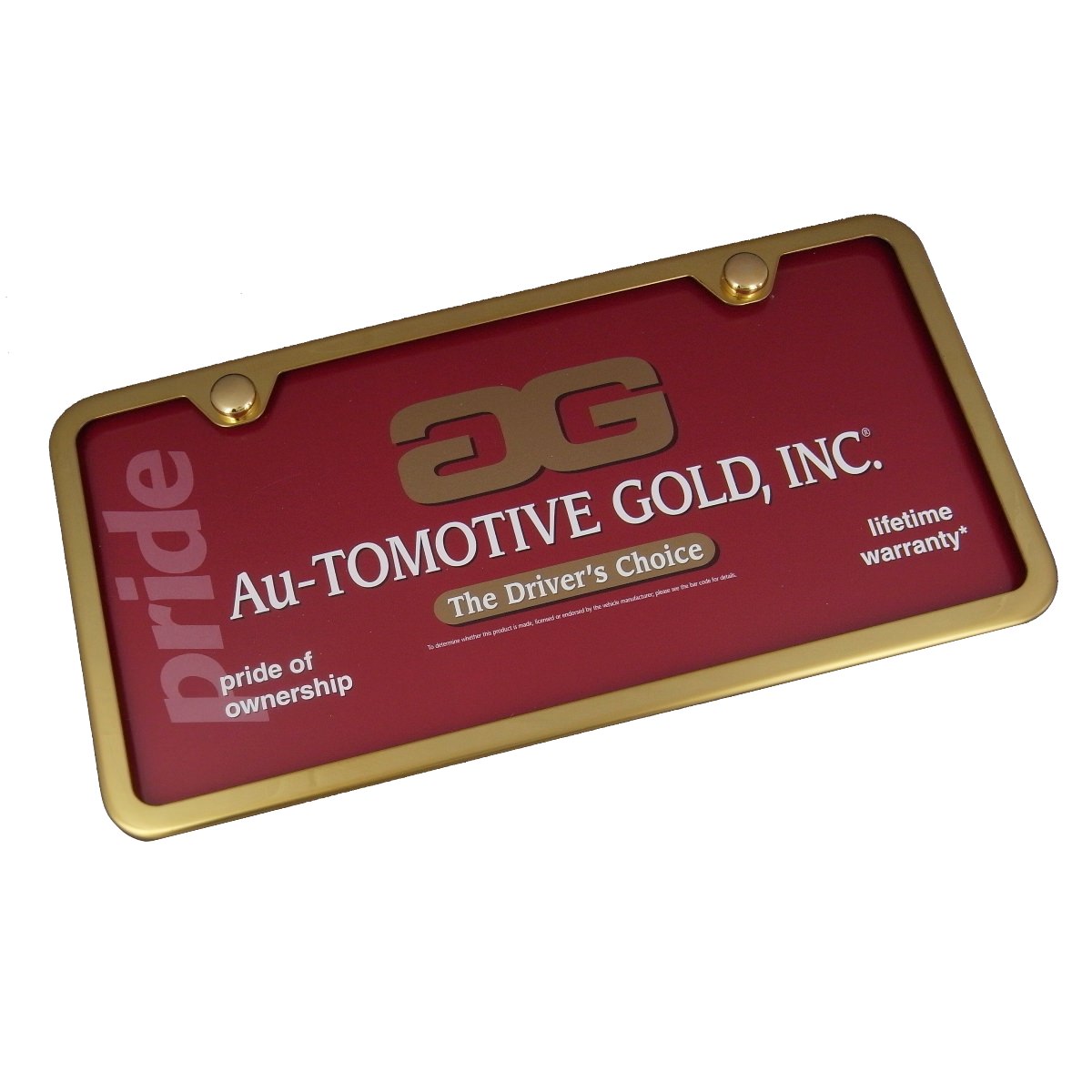 Plain Slimline License Plate Frame With 2 Holes (Gold) - Custom Werks