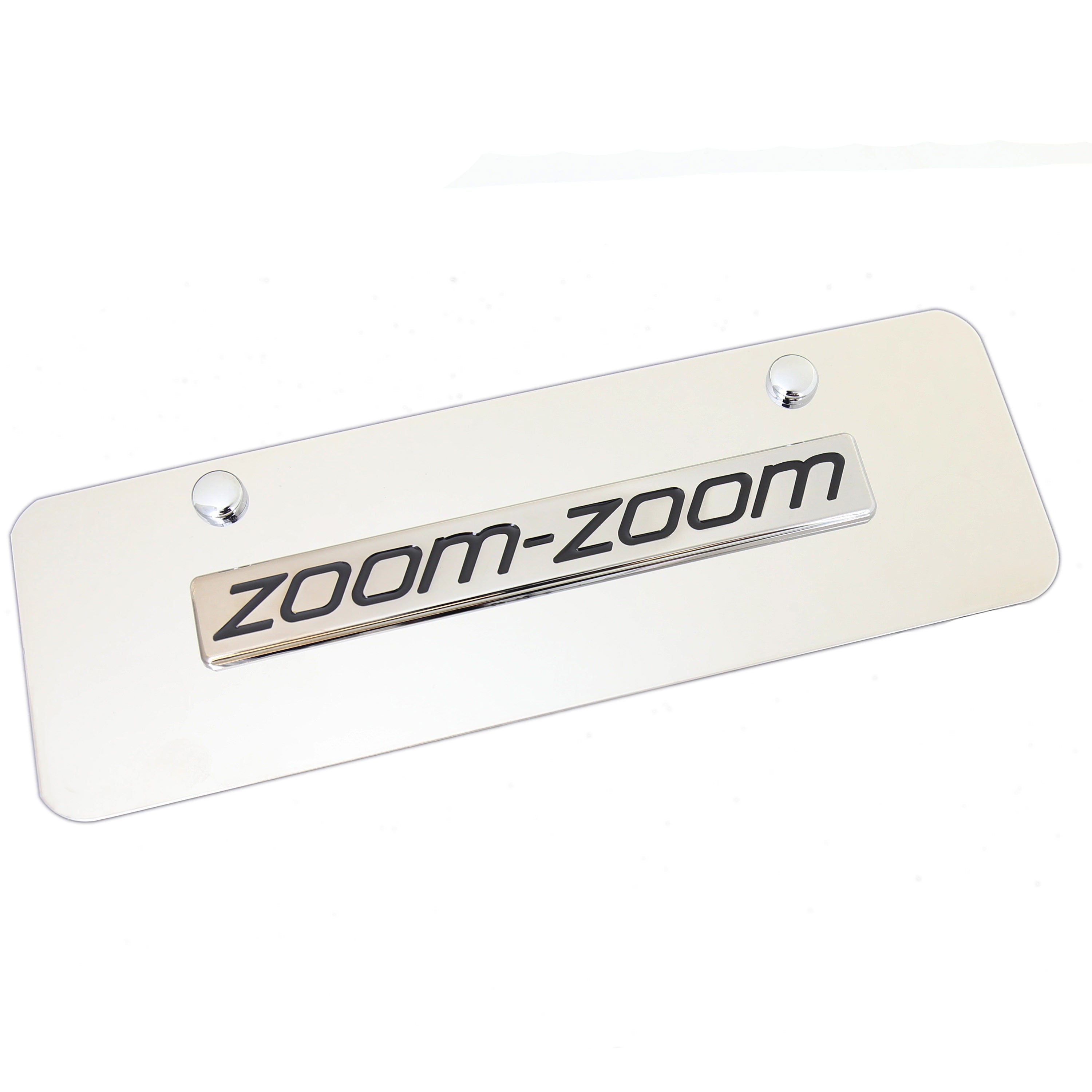 Mazda Zoom Zoom Mini License Plate (Chrome) - Custom Werks
