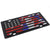 USA Flag Red and Blue License Plate (Black)